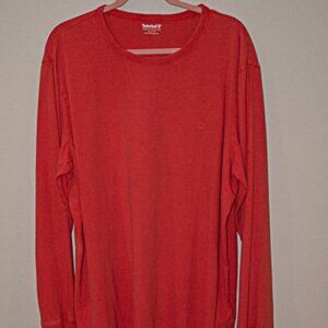 Timberland Mens XXL Long Sleeve T-Shirt Light Red